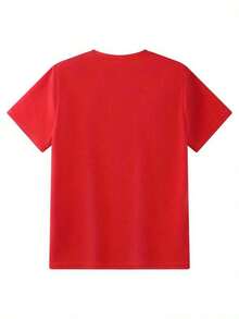 New Summer Casual Quick-Dry Graphic T-Shirts, Comfortable Men's T-Shirt, Breathable And Cool, Men's Crew Neck T-Shirt, Mesh Fabric For Extra Comfort, Plus Size T-Shirt, Quick-Dry And Breathable, Luxurious Textured Quick-Dry T-Shirt, Printed T-Shirt, Everyday Essential, 100% Cotton. Unisex Loose-Fitting Short-Sleeve Crew Neck Cotton T-Shirt With An Urban Vintage Style - 紅色的 - 查看 2