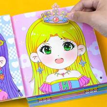 公主裝扮貼紙書女孩用－趣味DIY活動貼紙，可愛多彩，適合3歲以上兒童的教育魔法手工，生日、復活節、情人節、聖誕節創意禮物，派對小禮品，學校獎勵 - 2 Random Books - 查看 7