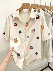 de mujer con estampado de rayas todo sobre, de un solo pecho, casual y versátil para uso diario - Multicolor 2 - Ver 7