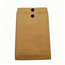 10pcs/30pcs Double-Sided Adhesive Hook And Loop Kraft Paper Packaging Bags, A4 Document File Folder - Sticky Notes - View 6