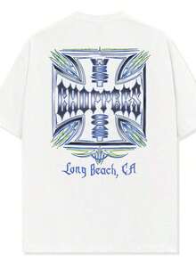 A Men's Loose-Fitting T-Shirt Made Of Lightweight Polyester, Suitable For Everyday Wear, Short-Sleeved Summer Style, Streetwear, Comfortable And Casual, Lightweight And Breathable, Comfortable 83C9 - 白色 2 - 查看 10