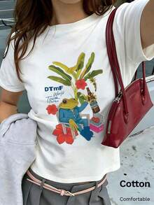 Áo thun in hình chú thỏ Puerto Rico "DtMF" ngộ nghĩnh, độc đáo, thích hợp mặc đi dự tiệc, mặc cùng bạn thân, đi nghỉ lễ, sinh nhật, tụ họp, đi biển, đám cưới, tốt nghiệp. - Trắng 6 - Xem 1