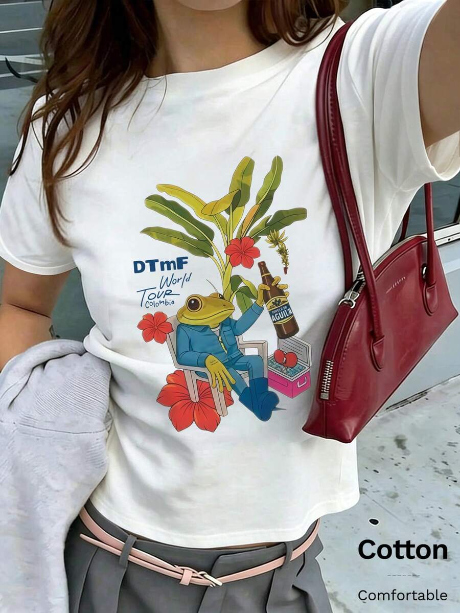 Áo thun in hình chú thỏ Puerto Rico "DtMF" ngộ nghĩnh, độc đáo, thích hợp mặc đi dự tiệc, mặc cùng bạn thân, đi nghỉ lễ, sinh nhật, tụ họp, đi biển, đám cưới, tốt nghiệp. - Trắng 6 - Xem 1