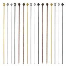 100pcs/Pack Copper Ball Head Pins, Handmade Connector Pins For Beading, Earrings, Jewelry Making, Minimalist Fashion DIY Accessories - Ball Needle - View 6