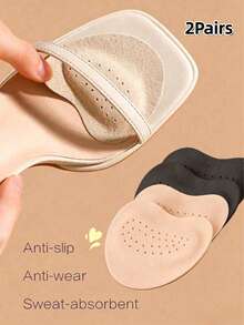 1-2-5 Pairs Soft Shock-Absorbing Anti-Slip Sweat-Absorbing Forefoot Pads, Suitable For Summer Sandals And Women's High Heels - Multicolor - View 12