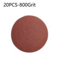 20片 4英吋氧化鋁砂輪盤，適用於角磨機和旋轉工具，60-1000目 - 無需組裝，適用於紅木表面和碳污去除 - 耐用拋光墊用於表面處理，長效平滑效果，家居裝飾，表面處理，木材打磨項目，砂紙，旋轉工具配件，耐用且具磨蝕性，平滑表面，家具維修，家居DIY - 紅色 - 查看 15