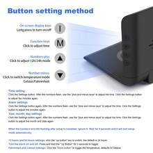 Wireless Charger Dock With Digital Alarm Clock, Fast Charging Station Compatible With IPhone 17/16/15/14/13/12, Compatible With Samsung Galaxy Phone, Desktop Charger Stand With Time, Date And Temperature - Black - View 8