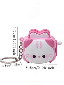 Móc khóa hình gấu trúc máy làm bánh mì dễ thương, đồ trang trí giảm căng thẳng hình bánh mì nướng, mặt dây chuyền balo hàng ngày, quà tặng nhỏ. - cả nam và nữ - Xem 2