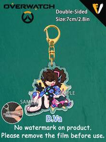 Móc khóa OVERWATCH, Móc khóa OVM, Mercy, DVA, Venture, Sigma, Ice Venture, Hàng hóa lưu niệm dành cho người hâm mộ trò chơi, Móc khóa hai mặt, Móc khóa sưu tầm, Móc trang trí túi xách, Phụ kiện xe hơi, Quà tặng ngày lễ, Quà tặng sinh nhật - Nhiều màu - Xem 3