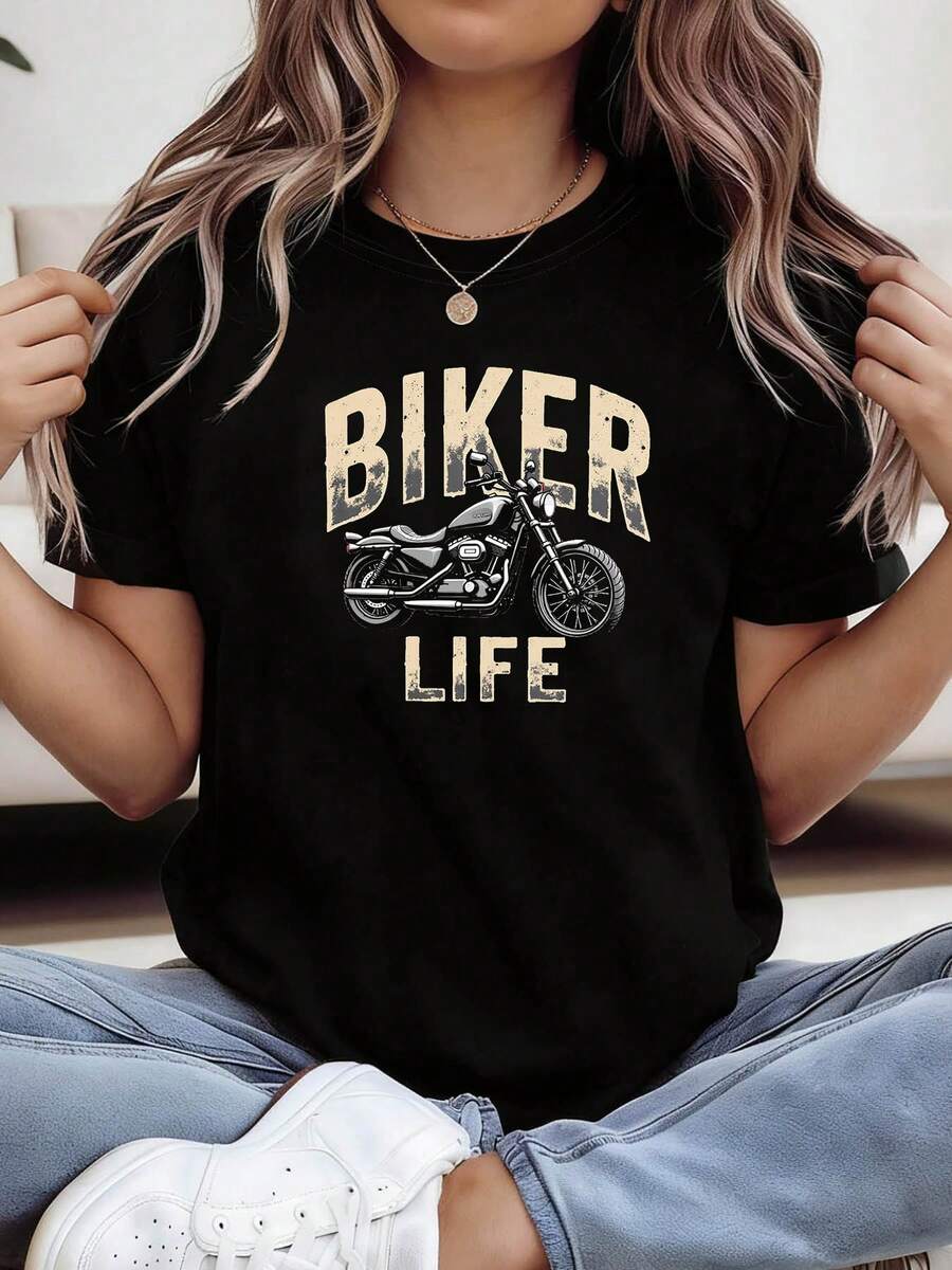 Camiseta de algodón% modelo 2026, tela de alta calidad y peso pesado, diseño de nicho moderno para el verano, camiseta básica sencilla y versátil para el día a día, efecto adelgazante, transpirable y cómoda, adecuada para todos, versátil con cuello redondo y manga corta. - Negro - Ver 1