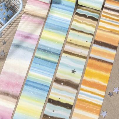 1 Roll/Bag Velvet Starry Sky Series Textured Adhesive Tape Stickers, Scrapbooking Supplies, Decorative For Cards, Frames, Computers, Phone Cases, Cups, Magazines, Stationery Boxes, Luggage, Desktop Decor
