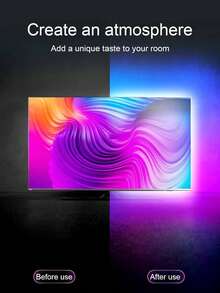 1pc 44-Key Bluetooth Black Disk Light Strip, Smart APP Control Adjustable Multi-Color, Suitable For Home Furniture Decoration, Game Room, Kitchen, TV Backlight, Bedroom, LED Decor Lighting For Holiday Party - White - View 6