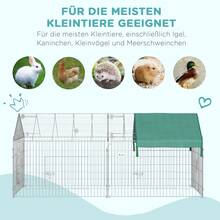 Outdoor Enclosure, Small Enclosure For Guinea Pigs, Playpen With Cover, Outdoor Steel Enclosure For Small Animals - 白色+綠色 - 查看 5