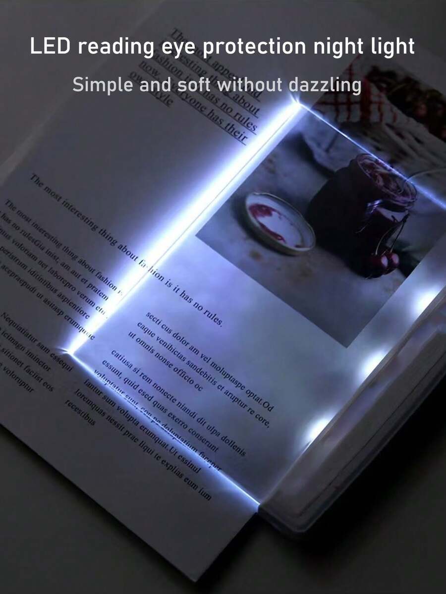 1 pièce Lampe de lecture protégeant les yeux, Lampe de lecture LED plate, Lampe de lecture multi-fonctions anti-éblouissement pour étudiant, Planche à dessin haute définition lumineuse, sans scintillement plus agréable pour les yeux, Lampe de chevet de chambre avec protection oculaire, Lampe de lecture de nuit, Éclairage pour petite zone, N'affecte pas les autres (3 piles nécessaires, non incluses) - Modèle sans batterie - Voir 1