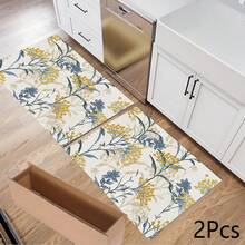 1pc Minimalist Floral Print Absorbent Mat/Drying Mat For Coffee Maker, Tableware - Polyester Absorbent Desktop Protective Mat With Rubber Anti-Slip Pad, For Kitchen Counter Decor, Home Bar And Dining Table - Multicolor - View 11
