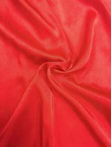 Top halter unicolor cruzado delantero de espalda abierta - Rojo - Ver 7