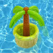 1pc Large Inflatable Coconut Ice Bucket Toy, Inflatable Water Toy, Inflatable Palm Tree Beverage Holder, Water Party, Pool Party, PVC Coconut Tree - A - View 2