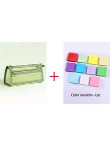 Ins-Style Large-Capacity Pencil Case Stationery Pouch, Multi-Layer Compartment Storage, High-Aesthetic Pencil And Stationery Organizer For Boys And Girls, Available In Multiple Colors, Essential For Back-To-School, Hand-Held Pencil Pouch,Multi-Layer Pencil Case, Multi-Functional Large Capacity, Zipper Closure, Independent Compartments, Convenient Storage Mesh Design, Multi-Color Optional Storage Bag, Your Ideal Office Desktop Organization Helper - One Size Fits All - View 12
