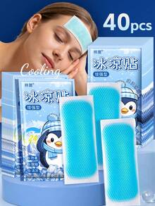 40/20/2 piezas Combo de parches de enfriamiento | Enfriamiento instantáneo | Enfriamiento rápido | Parche antiheating transpirable | Paquete frío | Reducción de la temperatura corporal - Adecuado para enfriamiento de todo el Body, terapia de frío, cuidado facial y compresa caliente/fría para deportes - A - Ver 10