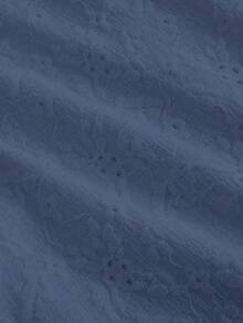 Vestido mini minimalista de unicolor para mujer - Niebla azul - Ver 6