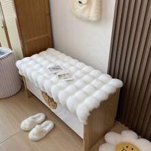 Soft Faux Rabbit Fur Plush Shaggy Rug, Fluffy Comfortable Smooth Artificial Short Pile Carpet Mat, Suitable For Living Room Sofa, Bedroom Bedside, Chair Cushion, Window Display Decor - 1PC - View 13