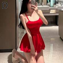 Women's Sexy Pleated Mini Dress, Plain Bandage Dress, Uniform Dress, Ruffled Mini Dress, Nightclub Outfit, Backless Dress - 軍綠色 - 查看 11