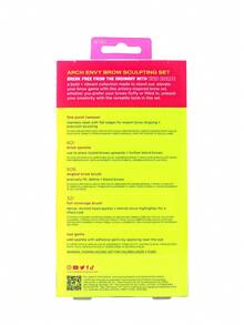 Bộ dụng cụ tạo hình lông mày Real Techniques phiên bản giới hạn Vivid Escape Arch Envy gồm 4 dụng cụ và đá trang trí mắt tặng kèm, tạo nên vẻ ngoài ấn tượng cho đôi mắt. - Màu Hồng Tươi - Xem 10