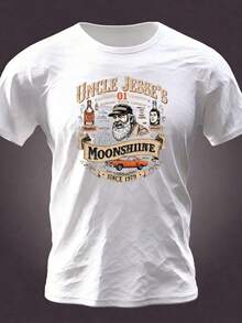 Camiseta Clásica de Uncle Jesse's Moonshine - Camiseta con diseño vintage de encanto sureño, que presenta un destilador de licores y un pulgar hacia arriba, mercancía de un programa de TV retro, adecuada para regalos de Navidad, fiestas navideñas y uso casual. - Blanco - Ver 8