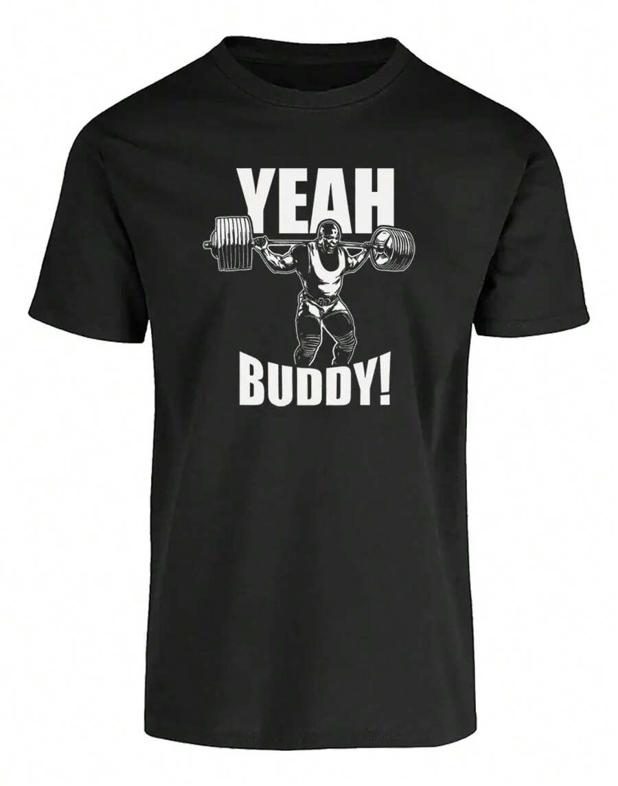 Playera Ronnie Coleman Fisicoculturista Gym Yeah Buddy - Negro - Ver 1