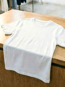 Camiseta de Mujer 100% Algodón - Cómoda y elegante para el verano, con un diseño de estampado moderno, adecuada para el uso diario, ideal para salidas familiares, eventos corporativos y actividades de team building. - Blanco - Ver 5