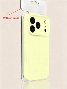 Ốp lưng điện thoại silicon lỏng chất lượng cao dành cho iPhone 17 Pro Max, 17 Pro, 17 Air, 17, 16, 15, 14, 13, 12, 11 Pro Max Plus, cảm giác mềm mại, thân thiện với da, chống sốc và bảo vệ điện thoại. - Màu vàng kem - Xem 3