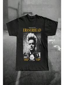 Camiseta Eraserhead: camiseta de la película de terror surrealista de David Lynch de 1977, camiseta unisex de verano, holgada y transpirable. - Negro - Ver 1
