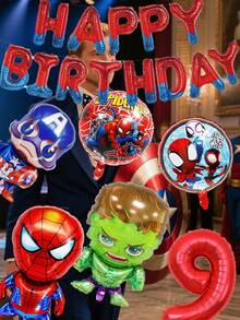Marvel Bộ bóng bay trang trí chủ đề Người Nhện, bao gồm bóng bay chúc mừng sinh nhật in hình Người Nhện và nhiều bóng bay khác có chủ đề Người Nhện. Đây là bộ bóng bay trang trí không thể thiếu cho các sự kiện lễ hội và tiệc sinh nhật, phù hợp cho Ngày thiếu nhi, Halloween, Giáng sinh, tiệc sinh nhật và các buổi tụ họp bạn bè. - bộ bóng bay - Xem 1