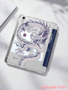 Ốp lưng máy tính bảng họa tiết Rồng Xanh tương thích với iPad Air 11 inch M3 2025 / M2 2024, Air thế hệ thứ 5 2022, Air 8 2026 (11/13 inch), (A16) 11 inch thế hệ thứ 11 2025, tương thích với Samsung Galaxy Tab, Kindle Paperwhite thế hệ thứ 12 2024, mặt lưng trong suốt, ốp bảo vệ họa tiết thời trang, chức năng tự động tắt/mở màn hình, bảo vệ bằng túi khí, thích hợp làm quà tặng và sử dụng trong văn phòng. - Nhiều màu - Xem 3