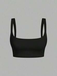 3 piezas Camiseta de tirantes de unicolor y corta para mujeres - Multicolor 7 - Ver 9