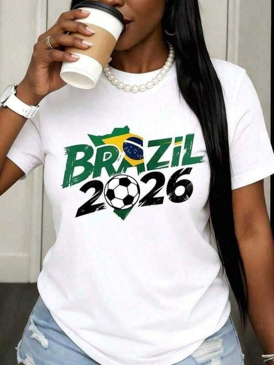 Camiseta unisex de algodón puroBrasil2026FútbolMundoCopaVentiladorTCamisaGrandeTamañoBlancoUnisexoAlgodónTeeParaHombresMujeresFútbolEventoCelebraciónRegaloRopa, MujerMundoCopaGráficoRedondoCuelloCortoMangaInformalUnisexoCamiseta, playerasdemujertopsdemujerblusascasualesparadamablusasparamujerblusascasualesparaDama, DeportivoEstilo,Al aire libreActividades, SuavesAlgodón,InformalDiarioRopa, CreativoDiseño,Al aire libreJugar - Negro - Ver 1