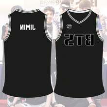 K-Pop JIMIN Basketball Jersey For Men And Women T-Shirt, Retro World Tour 2026 Merch Gifts, Bangtan Come Back Basketball Jersey Tee Gift, Elegant Party Women's Tee, Ideal For Travel, Home Wear, Parties & Casual Wear For Adults, Elegant & Fashionable Clothing | Playful Graphic Tee | Nontransparent Material - JIMIN - 查看 1