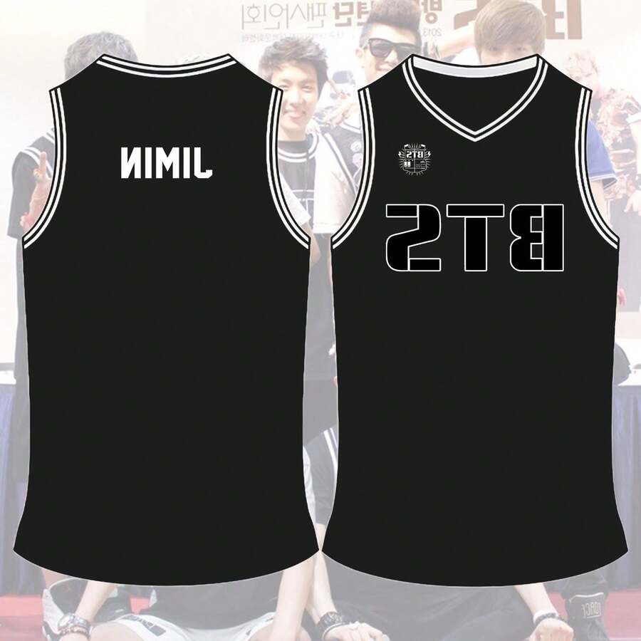 K-Pop JIMIN Basketball Jersey For Men And Women T-Shirt, Retro World Tour 2026 Merch Gifts, Bangtan Come Back Basketball Jersey Tee Gift, Elegant Party Women's Tee, Ideal For Travel, Home Wear, Parties & Casual Wear For Adults, Elegant & Fashionable Clothing | Playful Graphic Tee | Nontransparent Material - JIMIN - 查看 1