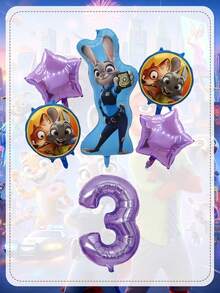 Disney Bộ bóng bay số chủ đề Zootopia, bóng bay hình Judy Hopps & Nick Wilde cho các dịp sinh nhật quan trọng, nâng tầm trang trí sinh nhật cột mốc của bạn với bộ bóng bay chủ đề Zootopia sống động này, gồm hai bóng bay tròn hình chân dung Judy & Nick, hai bóng bay hình ngôi sao màu tím và một bóng bay số màu tím ánh kim tùy chọn. - Bóng bay - Xem 18