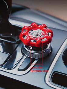 Anillo decorativo para el botón de arranque del coche - Anillo de control de volumen del interruptor de perilla, Anillo protector de encendido del motor, Accesorio interior de automóvil - A - Ver 2