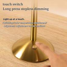 1pc Creative Retro Touch Dimming LED Minimalist Crystal Decorative Table Lamp, Suitable For Home, Bedroom, Living Room, Bedside Decor - Multicolor - View 4
