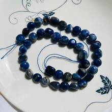 1件(30-40顆)天然寶石滾石水晶手鍊 透明石英不對稱彈力珠塊石英手鍊手鐲水晶手環 DIY用 - 彩色 - 查看 34