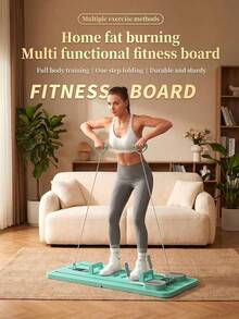 Foldable Full Body Home Fitness Board, Push-Up Stands,Push-Up Board,Abdominal Workout Board,Multifunctional Plank Exercise Trainer With Pull Rope, Portable Abdominal Workout Equipment For Core Training, Indoor Gym Strength Training Machine For Women - Multicolor - View 4