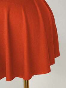 Vestido mini sin tirantes con dobladillo de volantes para mujer - Naranja - Ver 4