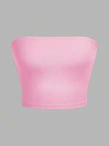 Set de 3 piezas Top tubo sexy y top casual ajustado para mujer, apropiado para el verano - Multicolor 10 - Ver 7