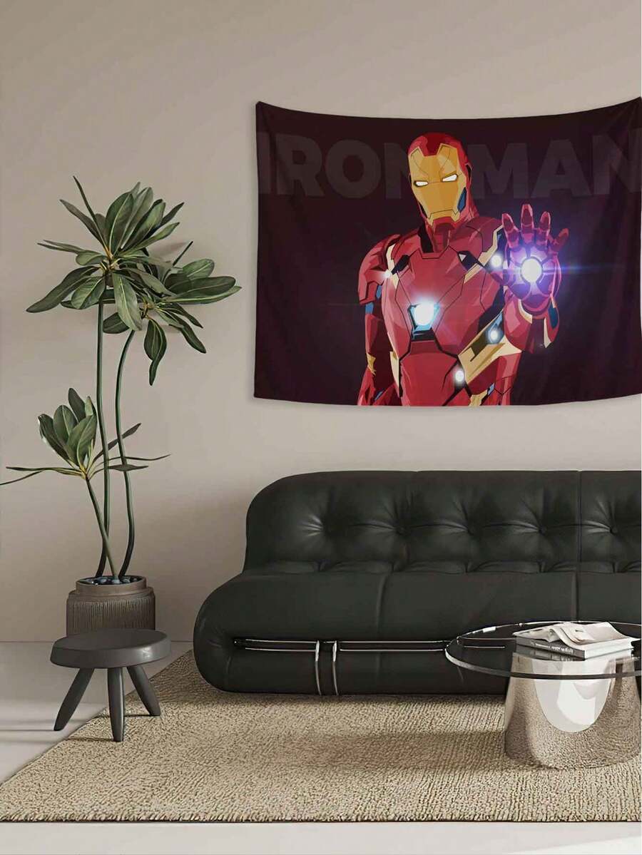 1pc M-Arvel I-Ron Man Tapestry, Bold Red And Gold Graphic Style Wall Decor, Action Pose Superhero Art Hanging, Perfect For Bedroom, Living Room, Dorm, Apartment, Studio, Party Backdrop, Comic, Superhero Themed Room Decor, Great For Adding A Striking, Statement-Making Accent To Media Rooms, Personal Lounges And Themed Event Spaces - Nhiều màu sắc - Xem 1