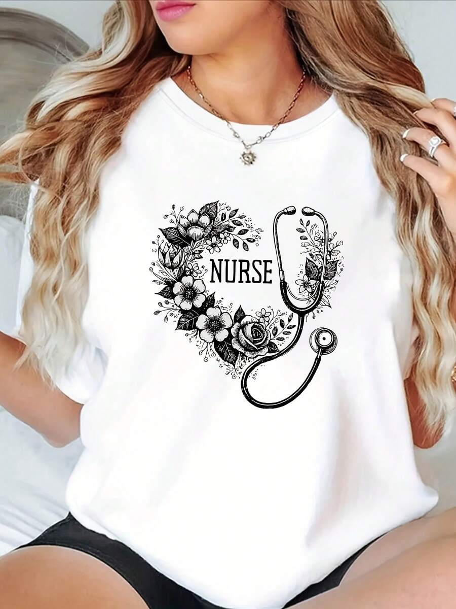 Camiseta de algodón% modelo 2026, tela de alta calidad y peso pesado, diseño de nicho moderno para el verano, camiseta básica sencilla y versátil para el día a día, efecto adelgazante, transpirable y cómoda, adecuada para todos, versátil con cuello redondo y manga corta. - Blanco - Ver 1