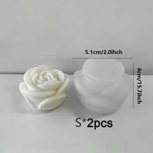 3D玫瑰花模具，小/中/大号玫瑰花模具，适用于蜡烛制作，硅胶玫瑰花造型蜡烛模具套装 - 适用于香薰蜡烛、石膏、花卉石膏、香石和手工皂制作 | 浪漫玫瑰装饰模具，DIY爱好者和情人节装饰的理想礼物 - 玫瑰花 - 查看 17
