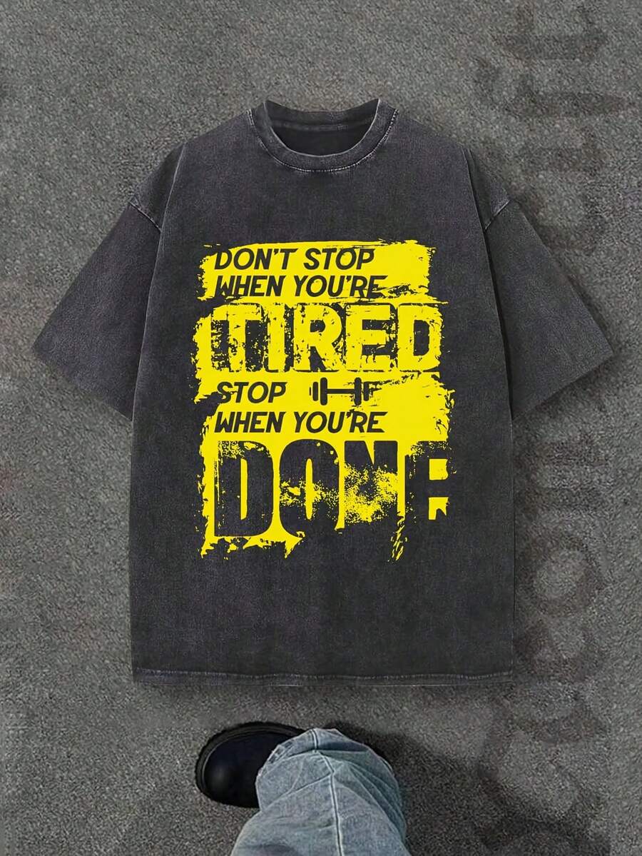 Camiseta casual vintage cómoda y lavada para mujer, camiseta de manga corta con cuello redondo,% algodón lavado y versátil para hombre, adecuada para uso diario y atuendos de, estilo unisex. - Negro - Ver 1