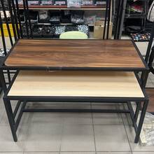 2pcs Minimalist Wooden Composite Iron Frame Desk Set, 2pcs Compact Study/Writing Desk Suitable For Apartment And Dorm, Easy Storage Multi-Purpose Desk, Random Color - Multicolor - View 8